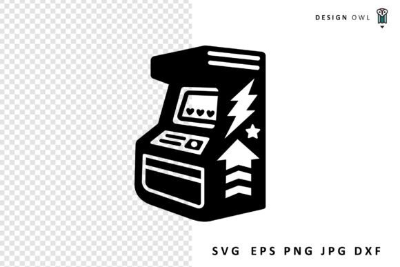 Arcade Machine Retro Gaming Graphics for Crafts