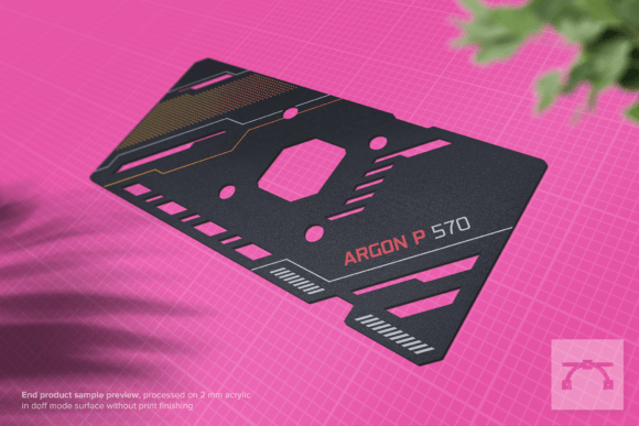 Argon P 570: GPU Backplate Template for Graphics and Crafts