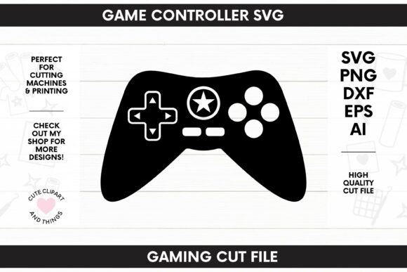 Game Controller SVG for Crafts & Graphics