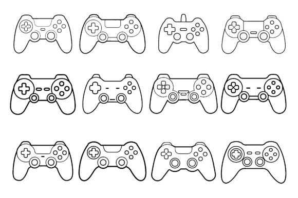 Game Controller Vector Silhouette Bundle for Crafts & Graphics