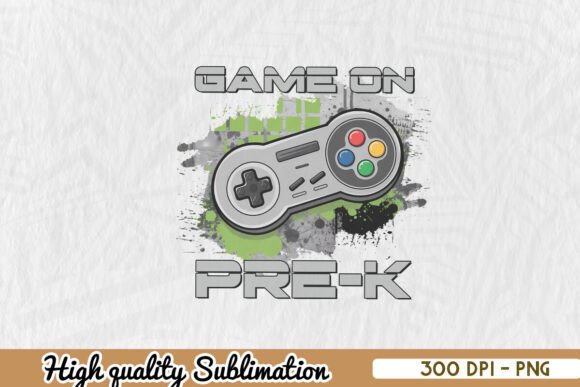Game on Pre-K Retro Gaming PNG for Crafts