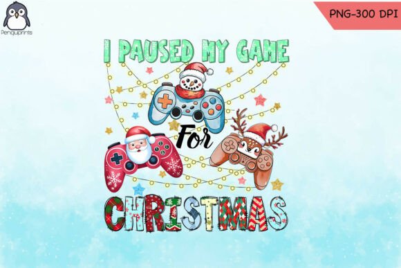 Gamer's Christmas Festive Gaming PNG: Graphics for Crafts