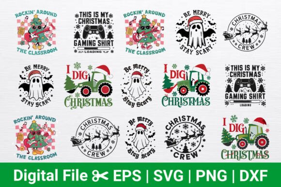 Gaming Christmas Graphics for Crafts