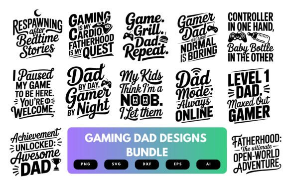 Gaming Dad SVG: Bold Graphics for Crafts