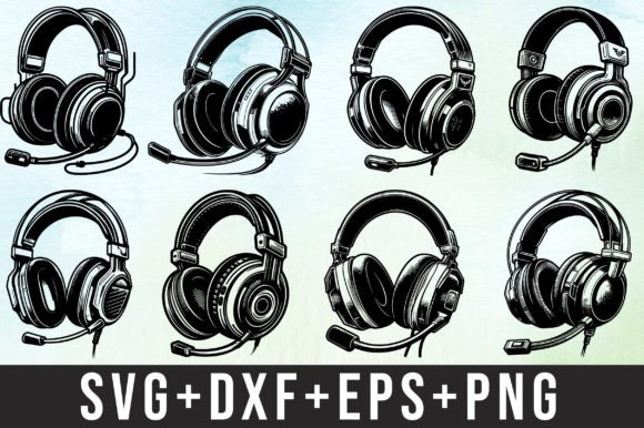 Gaming Headset SVG Bundle: Graphics for Crafts & Brands