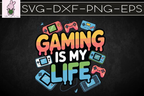 Gaming is My Life Retro Gamer SVG: Graphics for Crafts