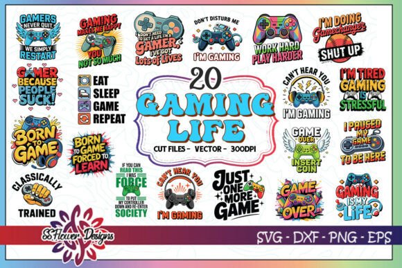 Gaming Life SVG Bundle: Graphics for Crafts