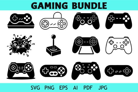 Gaming Silhouette Bundle: Graphics for Crafts
