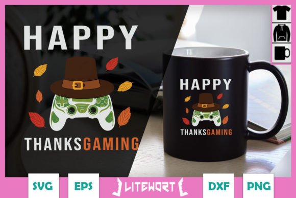 Happy Thanks-gaming SVG: Fun Graphics for Crafts