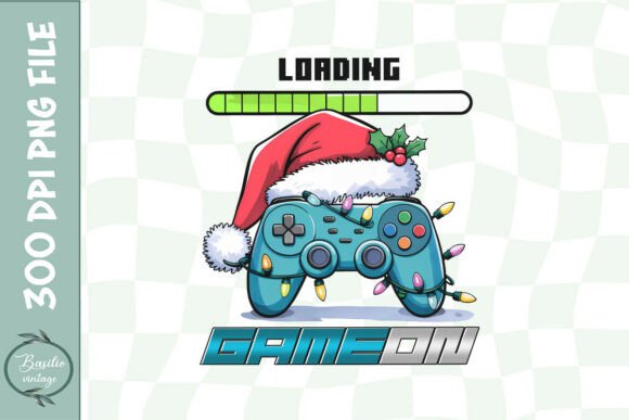 Holiday Gaming Fest Gamer's Xmas PNG Graphics for Crafts
