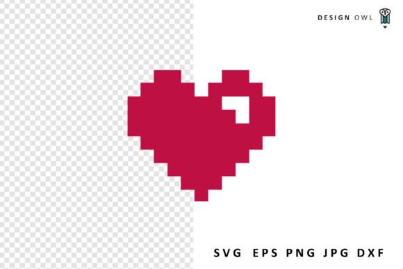 Pixel Heart Gaming SVG for Crafts & Graphics