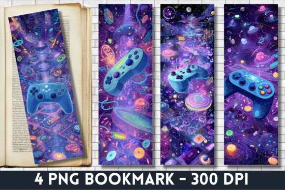 Sci-Fi Gaming Controller Space Bookmark Graphics & Crafts