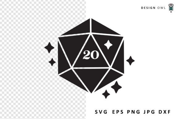 Twenty Sided Dice SVG: Gaming Graphics for Crafts
